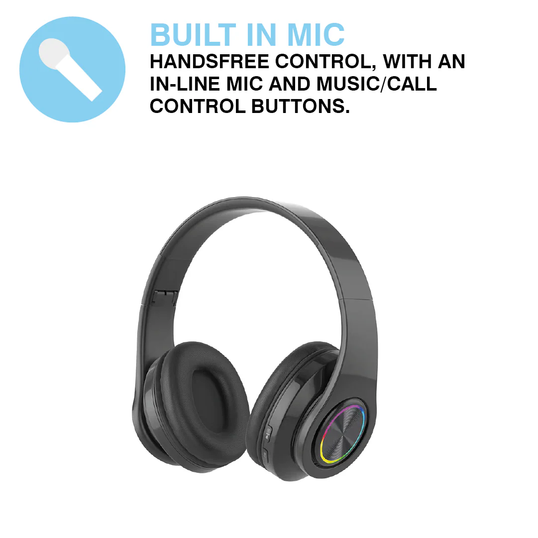 MiTEC MiSOUND Bluetooth Wireless Headphones Black - Image 3